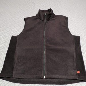 WOOLRICH Polar Fleece Full-Zip Vest Black Large